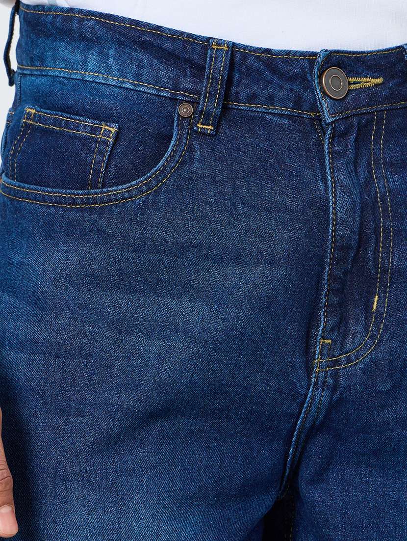 men washed mid rise full length straight jeans - 22394939 -  Standard Image - 1