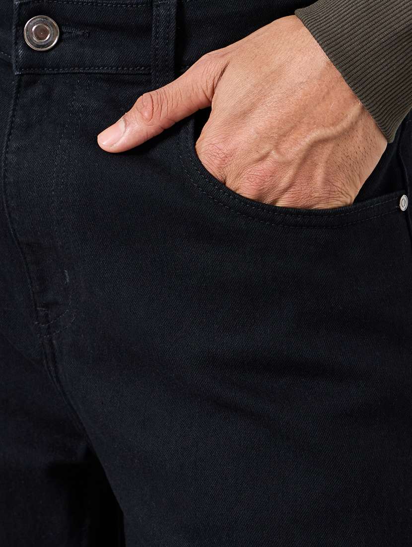 men plain mid rise full length straight jeans - 22394944 -  Standard Image - 1