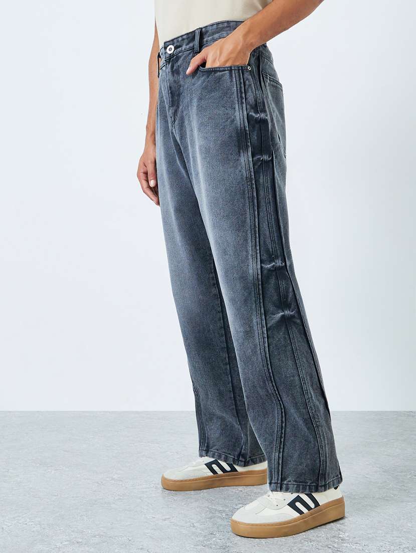 black cotton jeans