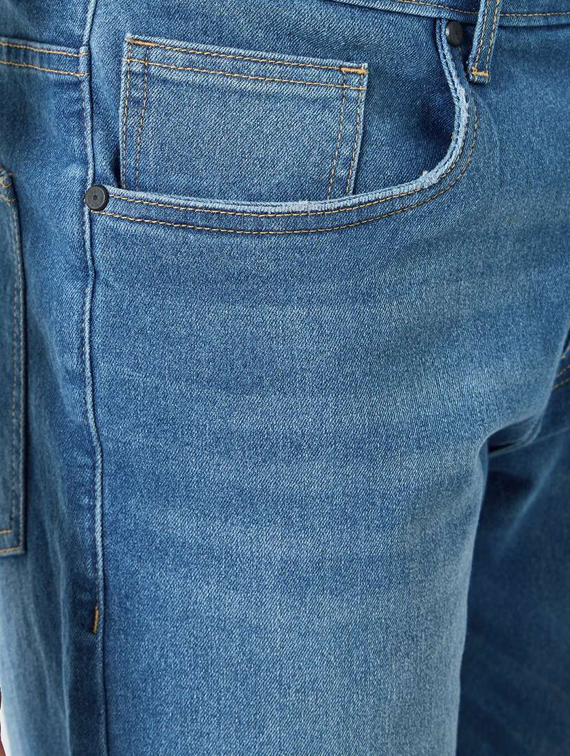 men washed mid rise full length straight jeans - 22394964 -  Standard Image - 1