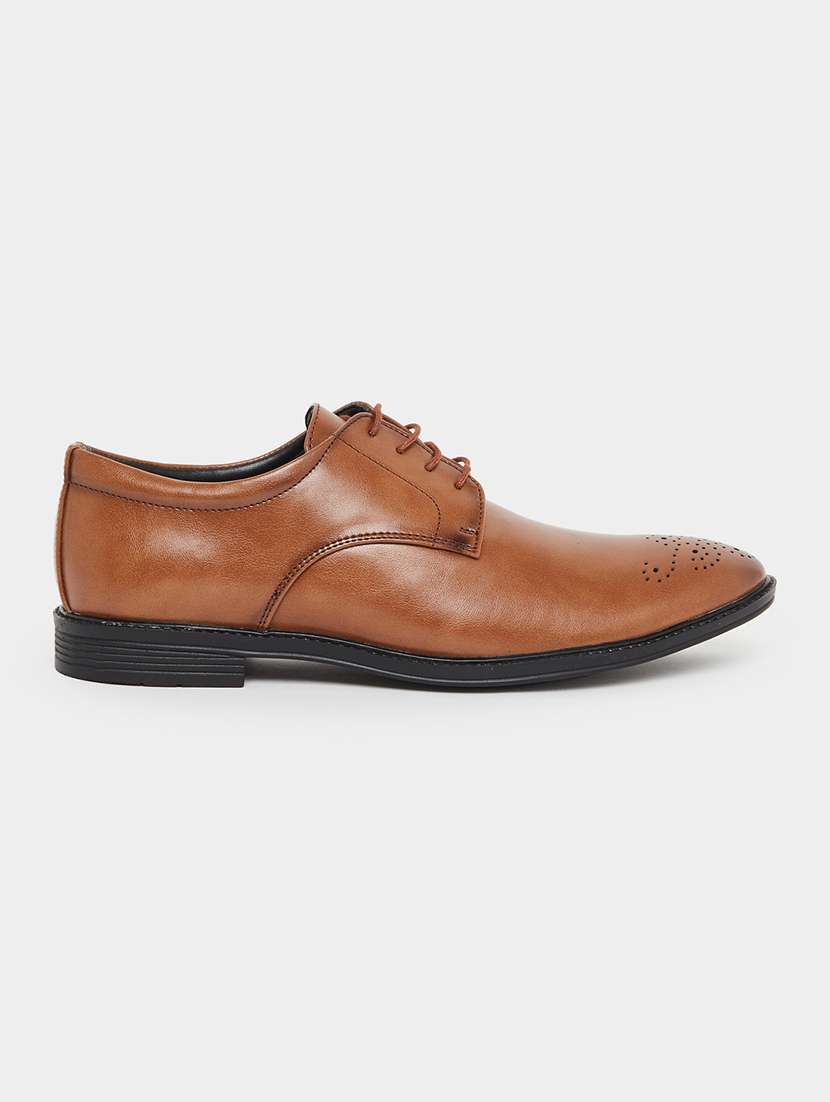 men solid lace up brogues - 22394984 -  Standard Image - 1