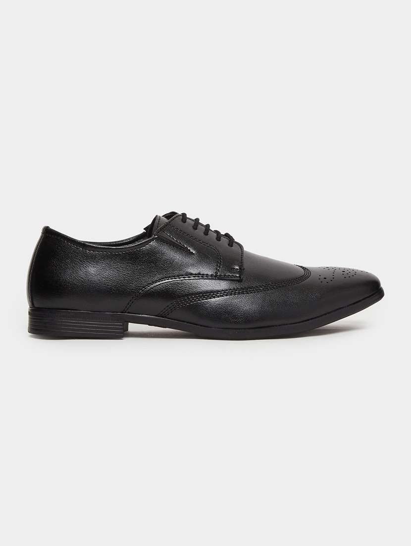 men solid lace up brogues - 22394988 -  Standard Image - 1