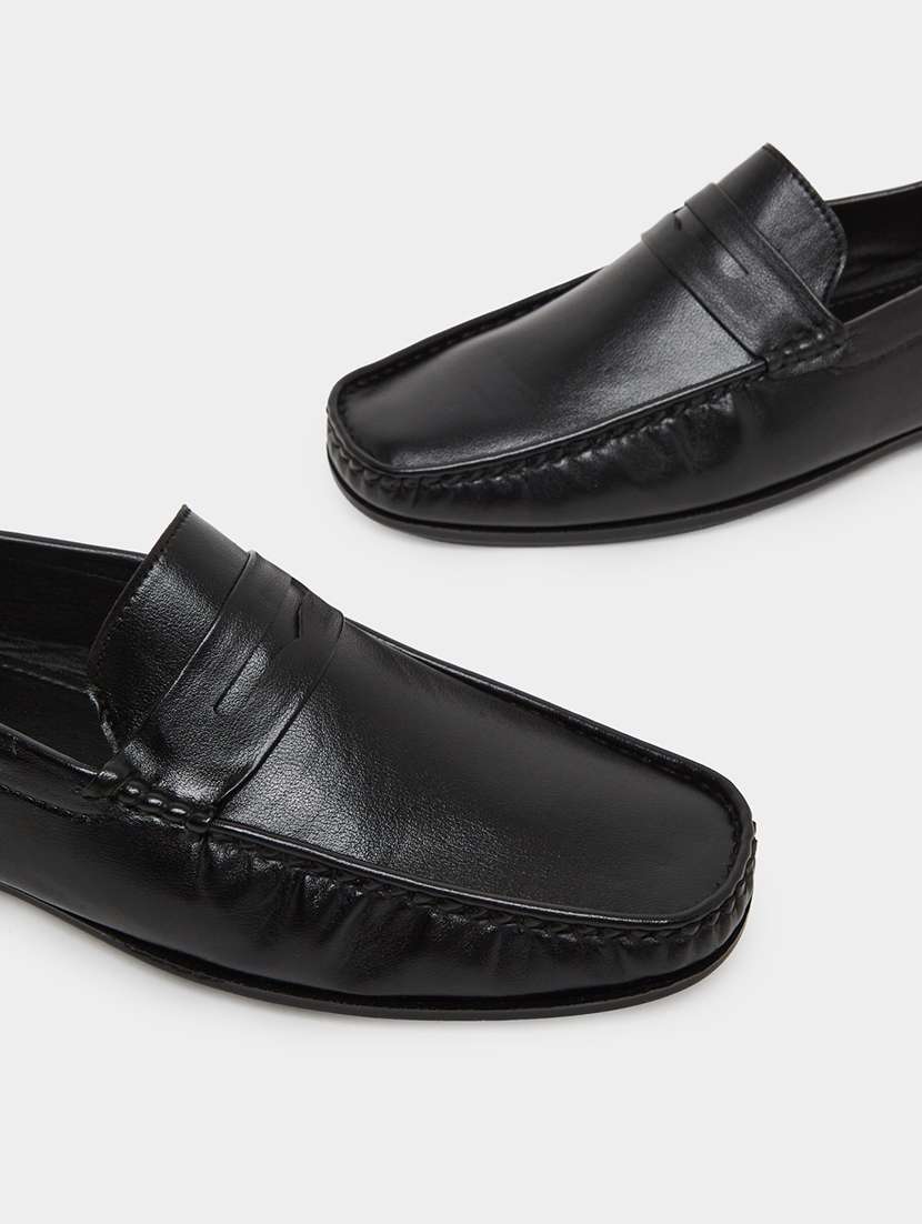 men black slip on formal shoes - 22394989 -  Standard Image - 4