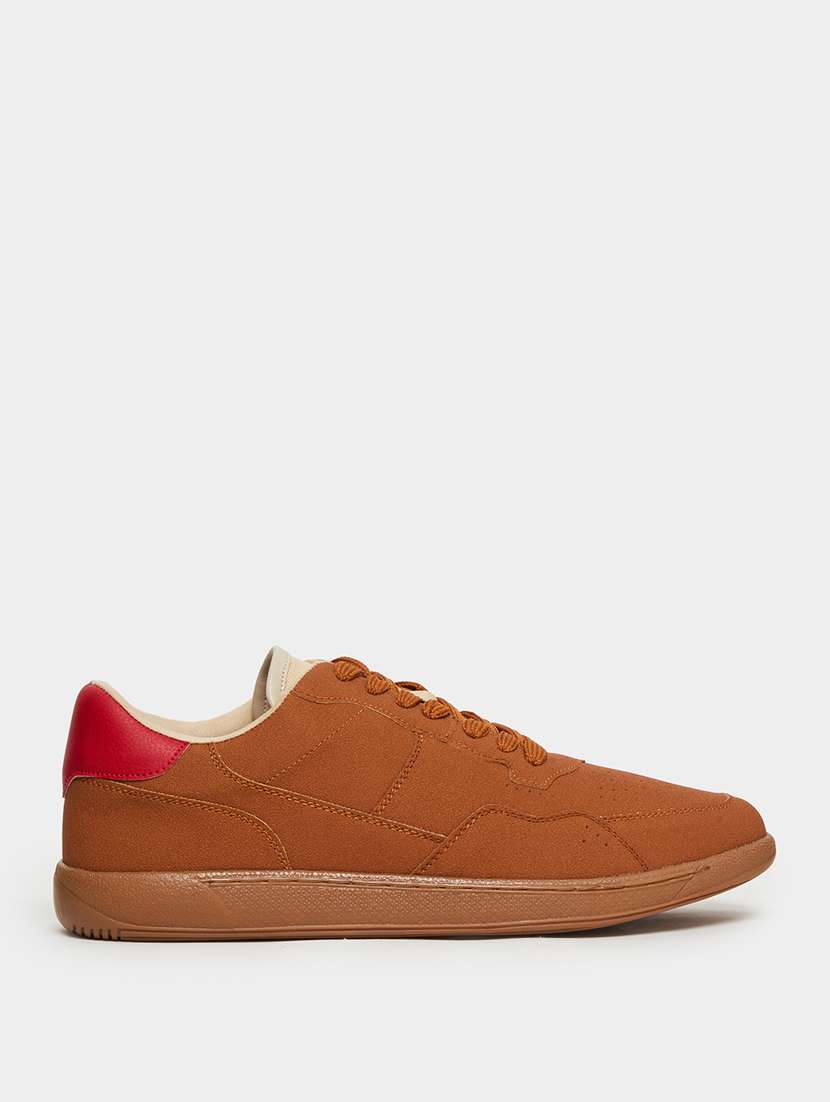 men solid lace up casual shoes