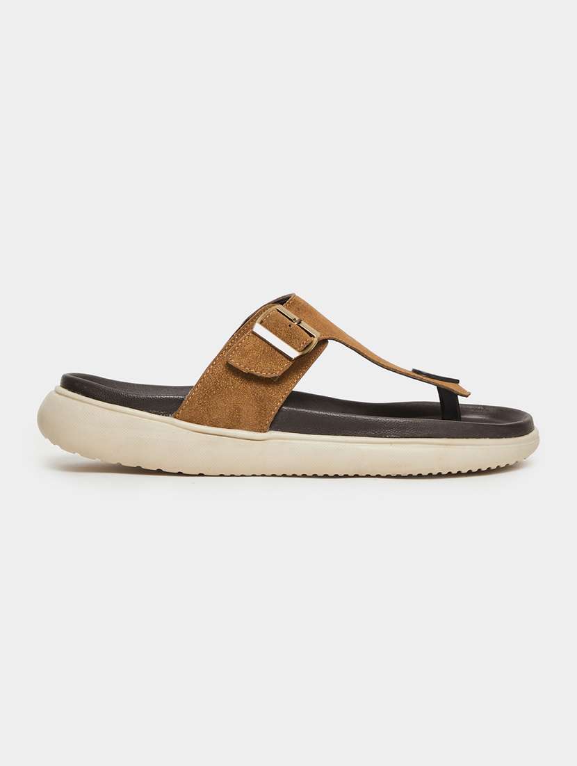 men solid toe seperator sandal - 22395018 -  Standard Image - 1