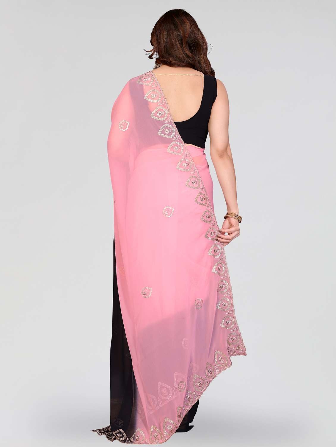 women ombre embroidered saree with blouse - 22395034 -  Standard Image - 4