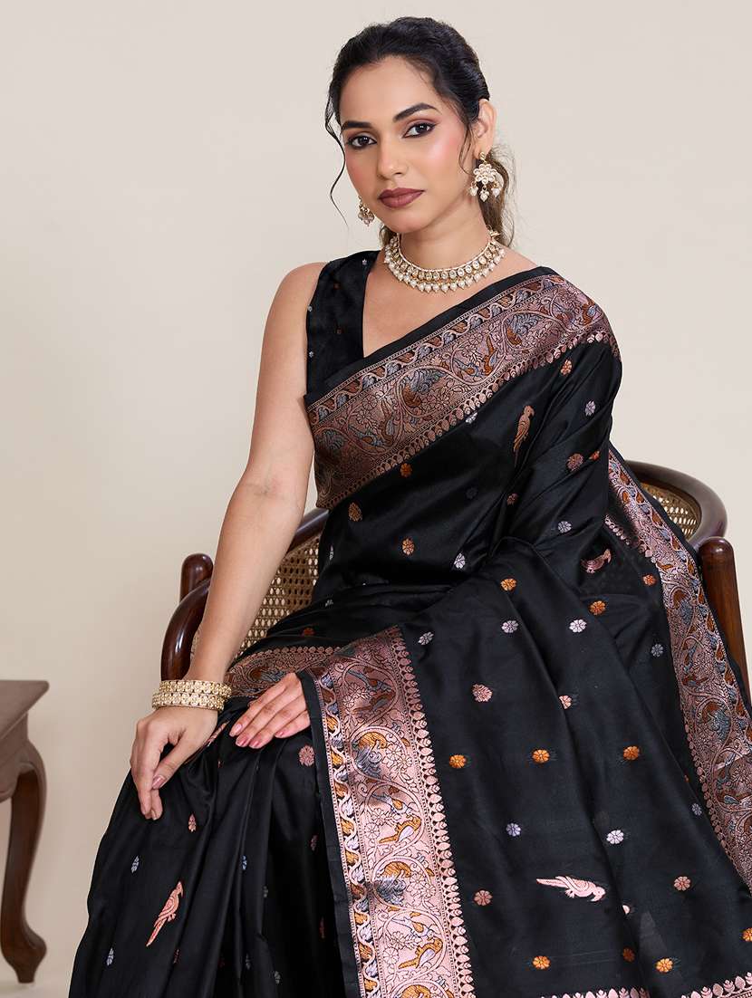 women self design bordered saree with blouse - 22395092 -  Standard Image - 1