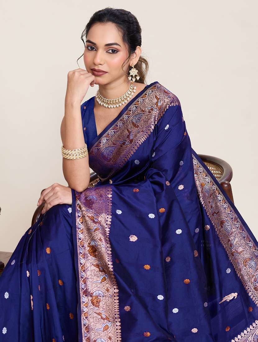 women self design bordered saree with blouse - 22395095 -  Standard Image - 1