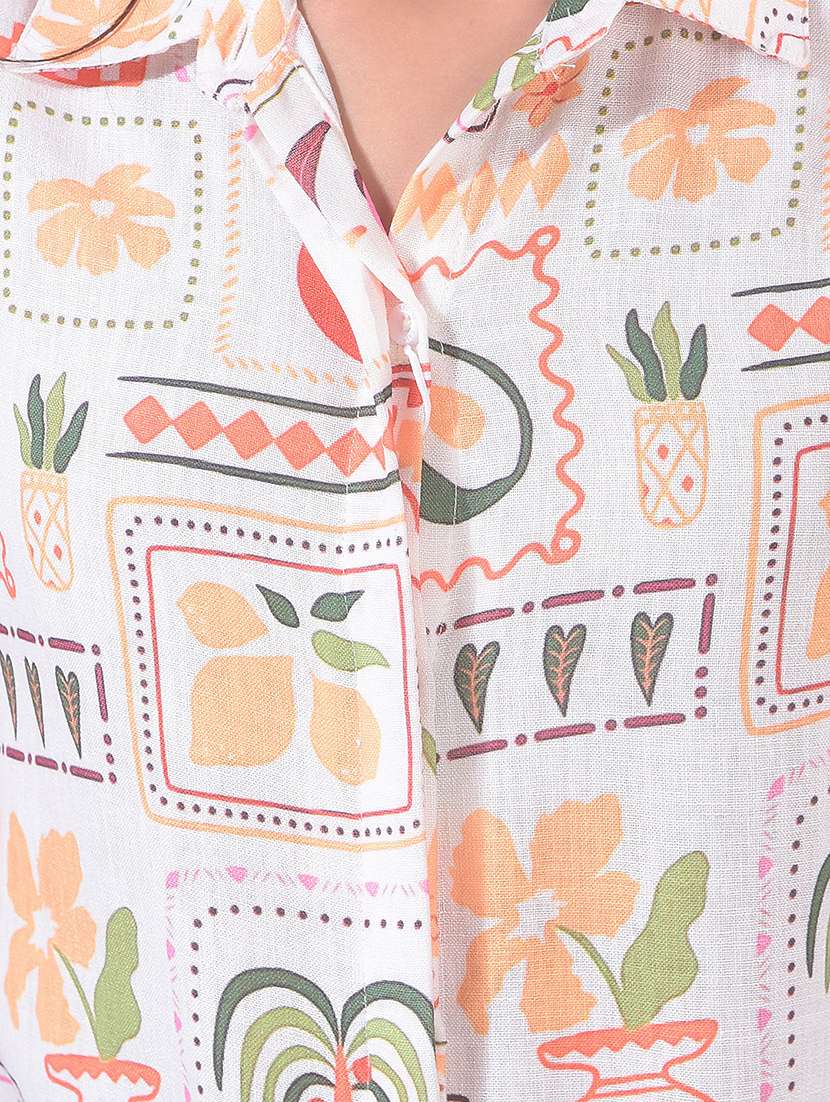 girls printed ruffle sleeve shirt dress - 22395126 -  Standard Image - 1