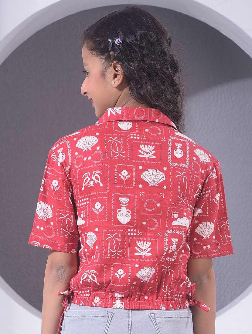 girls printed short sleeve shirt top - 22395237 -  Standard Image - 4