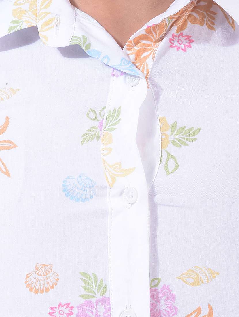 girls printed collared sleeveless shirt top - 22395241 -  Standard Image - 1