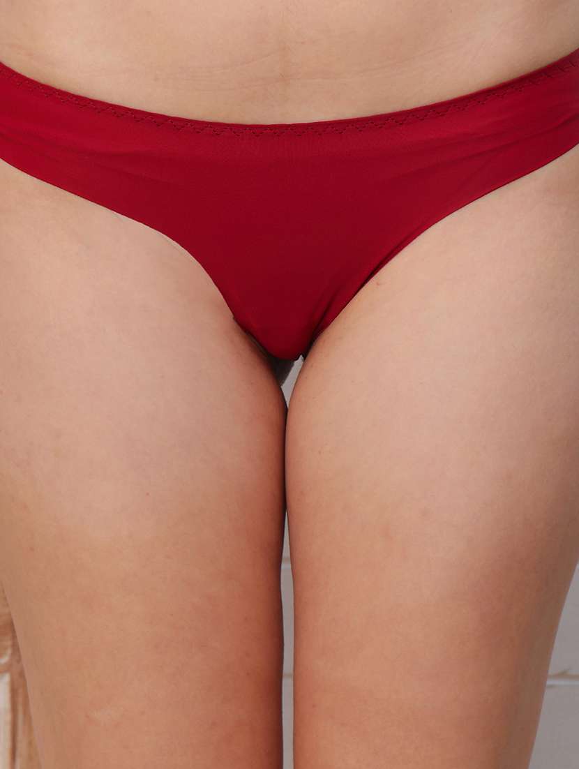 women solid low rise thongs panty - 22395266 -  Standard Image - 1