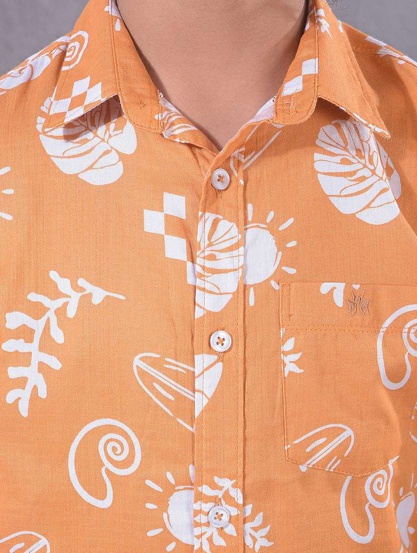 Boys Printed Collared Short Sleeve Shirt - 22395456 -  Standard Image - 1