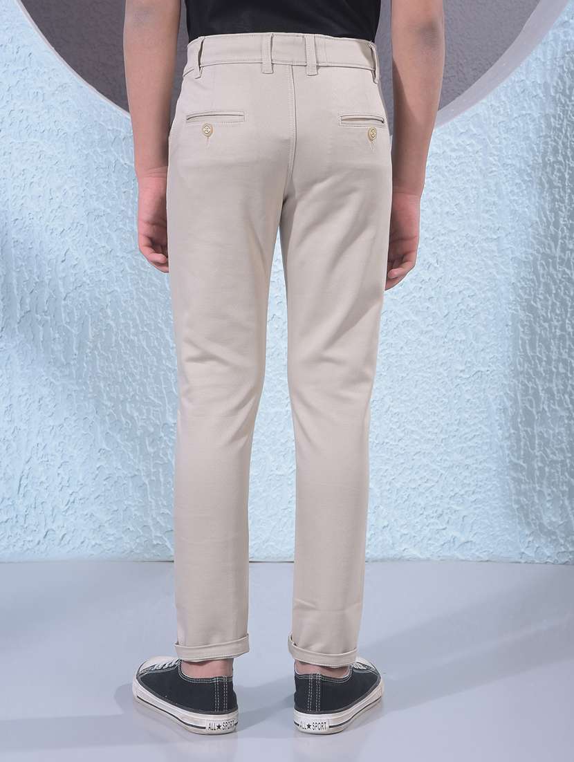 boys solid mid rise chino - 22395479 -  Standard Image - 4