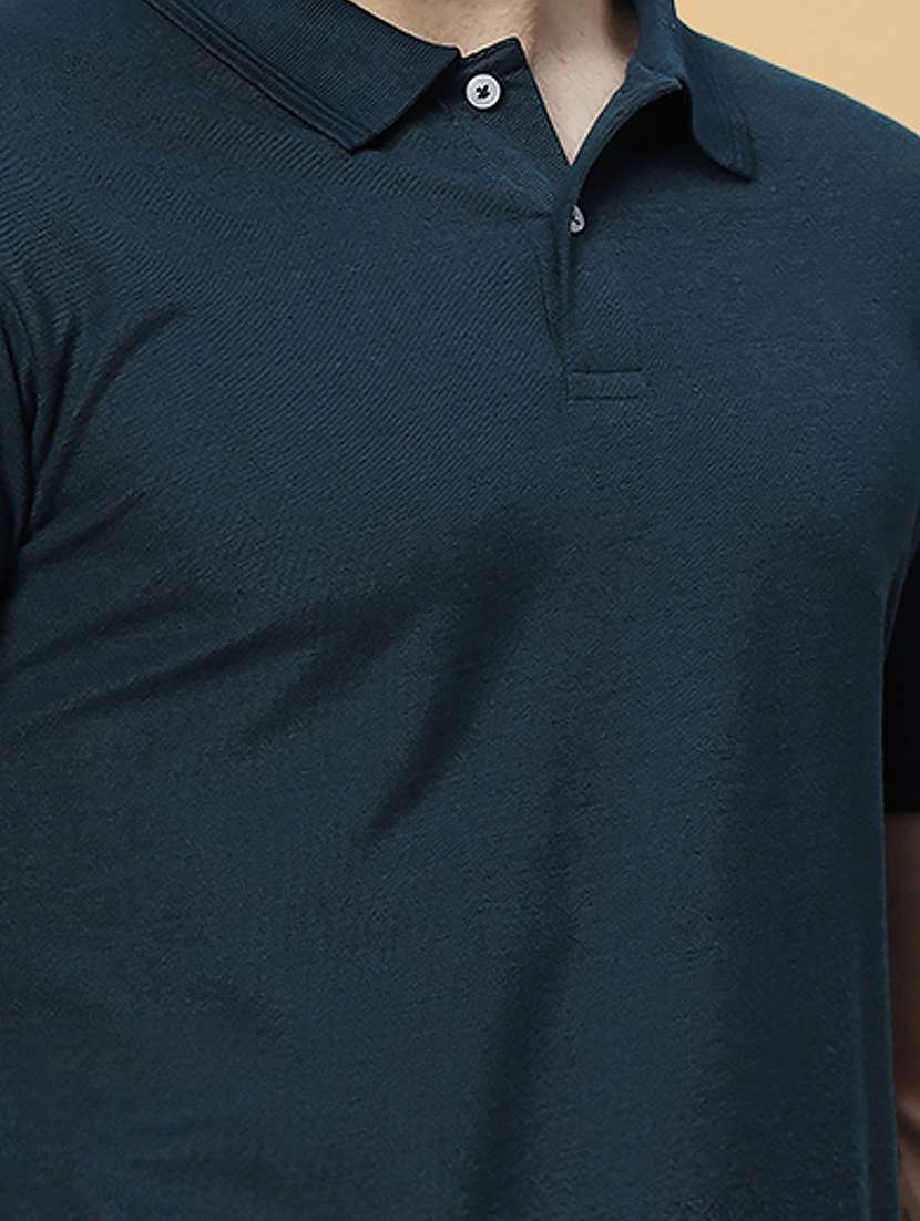 men solid short sleeve slim fit polo t-shirt - 22395515 -  Standard Image - 1