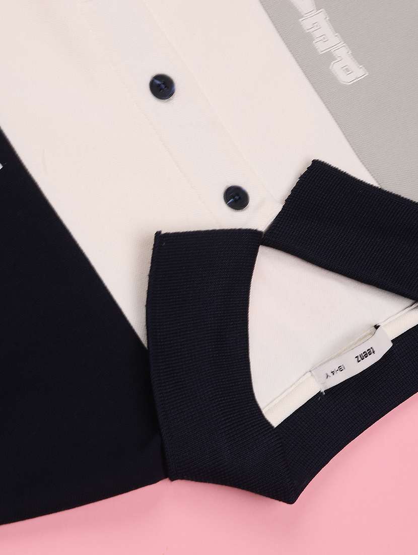 boys colourblocked short sleeves polo neck t-shirt - 22395626 -  Standard Image - 4