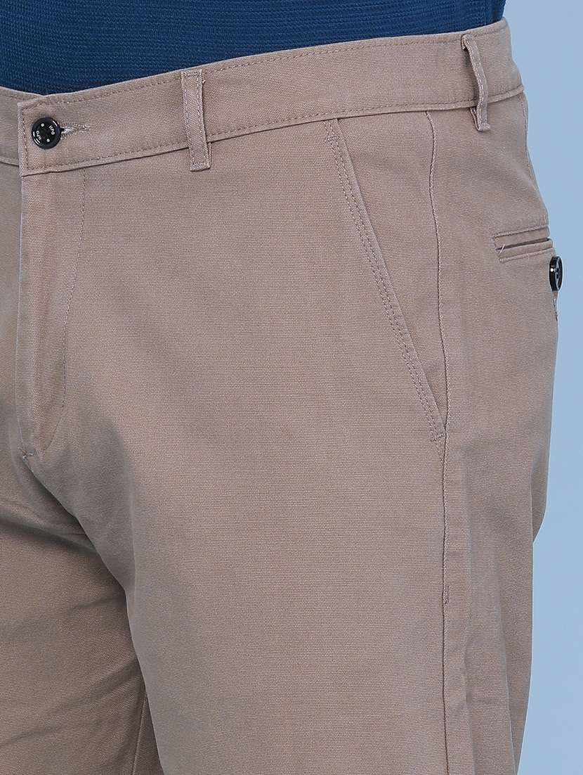Brown Cotton Chinos Casual Trousers - 22395808 -  Standard Image - 1