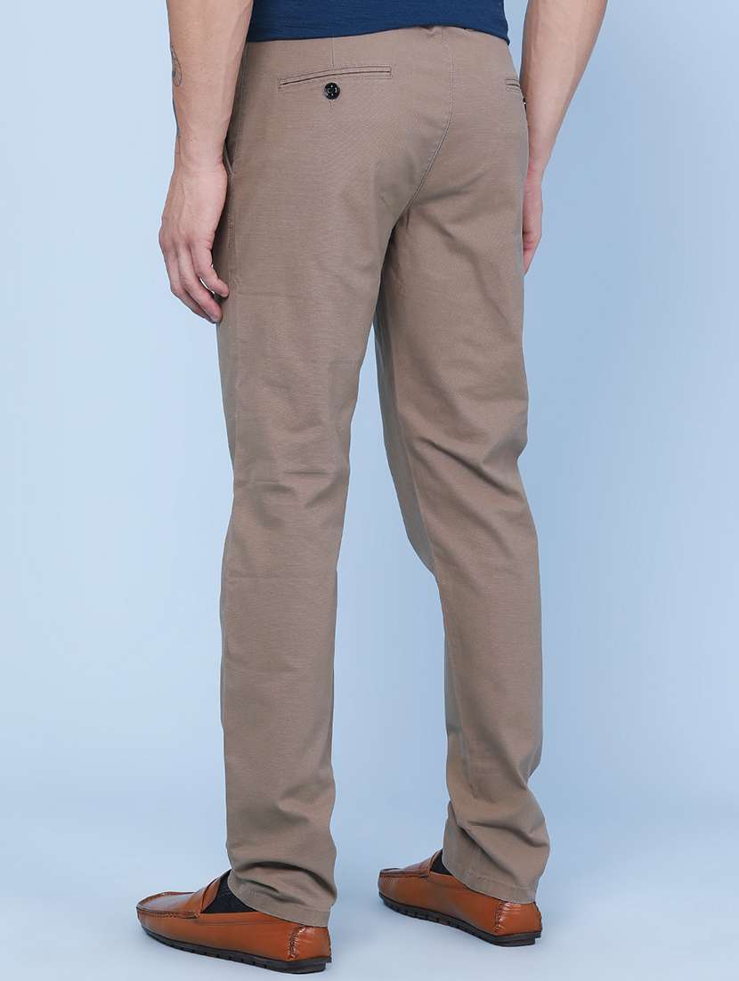 Brown Cotton Chinos Casual Trousers - 22395808 -  Standard Image - 4