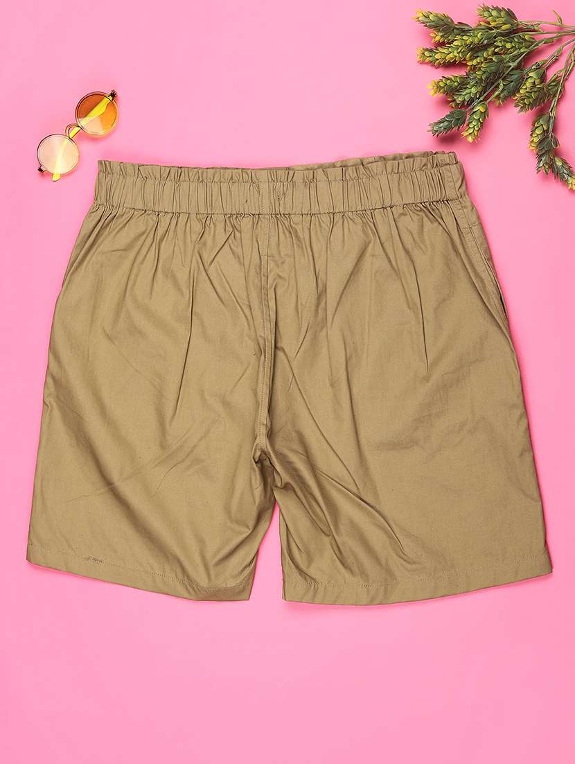 beige cotton shorts & three fourth - 22395955 -  Standard Image - 1