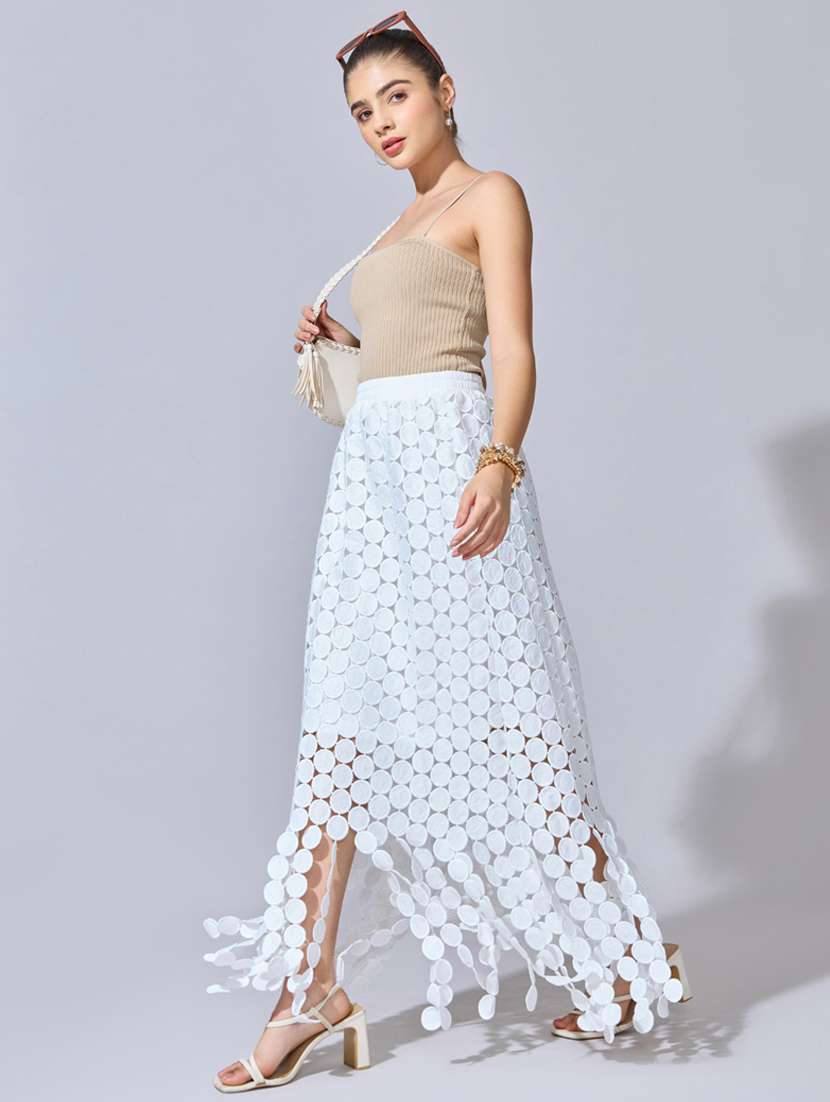 women self designed high rise straight skirt - 22396087 -  Standard Image - 4