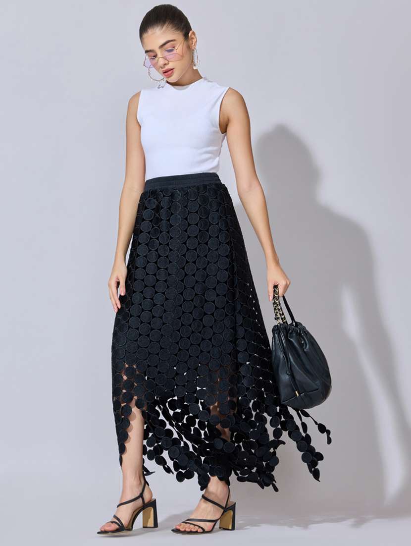 women self designed high rise straight skirt - 22396088 -  Standard Image - 4