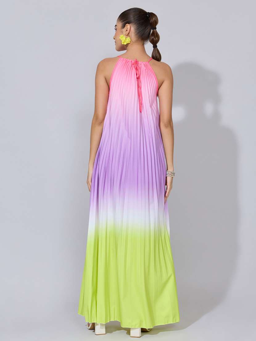 women ombre print halter neck a-line dress - 22396117 -  Standard Image - 4