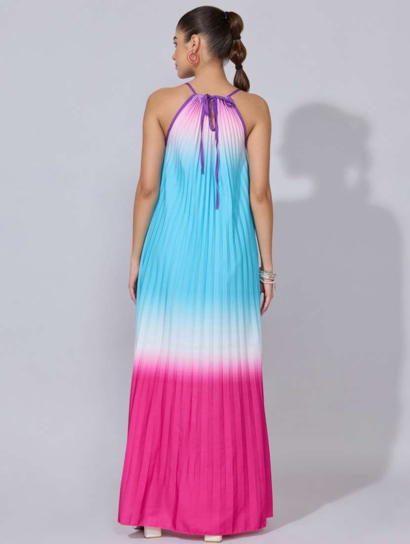 women ombre print halter neck a-line dress - 22396118 -  Standard Image - 4