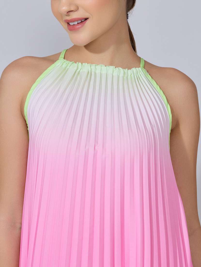 women ombre print halter neck a-line dress - 22396119 -  Standard Image - 1