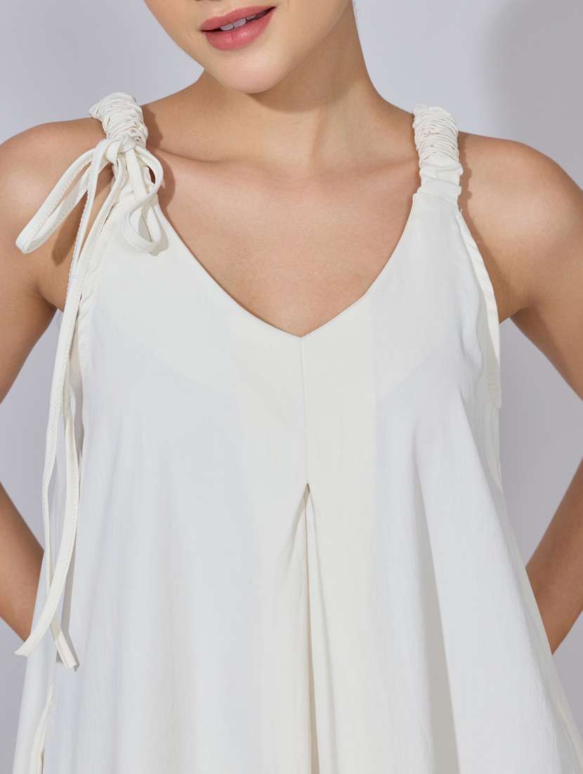 women soldi shoulder strap a-line dress - 22396121 -  Standard Image - 1