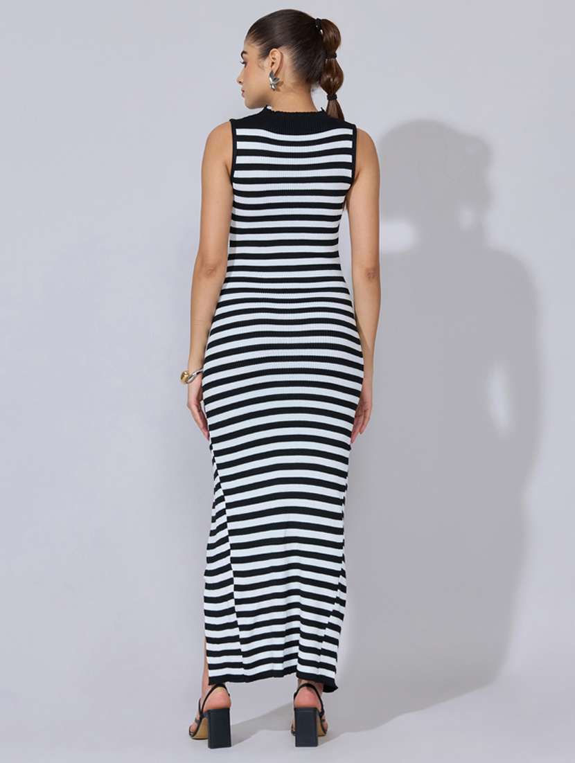 women striped sleeveless bodycon dress - 22396123 -  Standard Image - 4