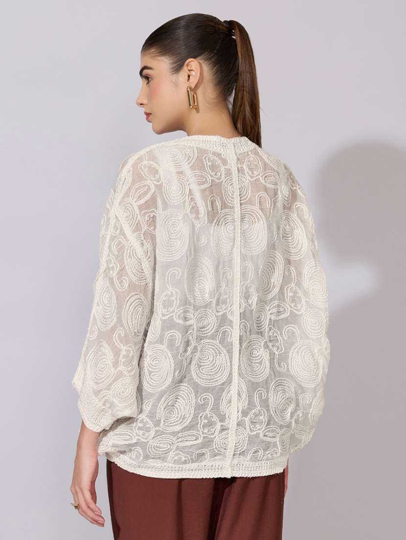 women self designed long sleeve top - 22396165 -  Standard Image - 4