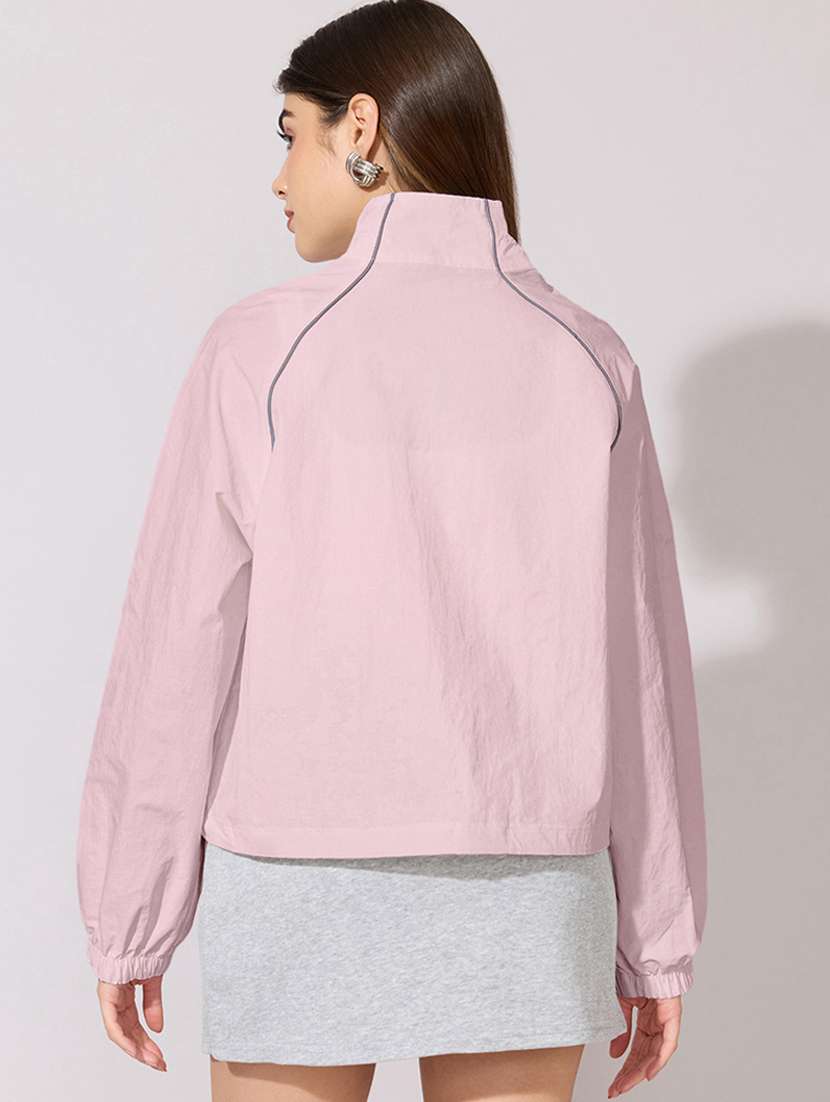 women solid long sleeve windcheater jacket - 22396167 -  Standard Image - 4