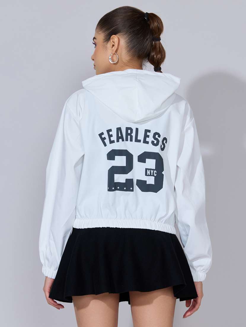 women back print long sleeve hooded jacket - 22396193 -  Standard Image - 1