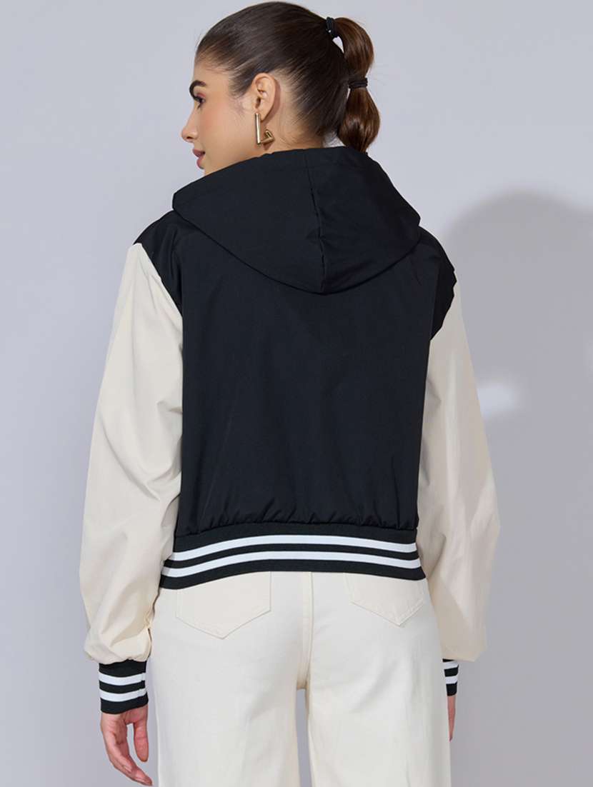 women long sleeve hooded bomber jacket - 22396196 -  Standard Image - 4
