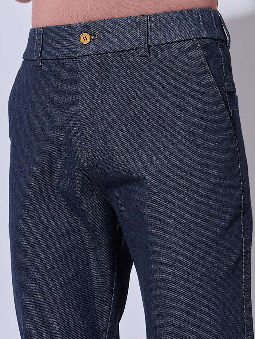 men plain mid rise full length jeans - 22396199 -  Standard Image - 1