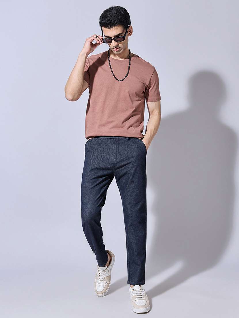 men plain mid rise full length jeans - 22396199 -  Standard Image - 4