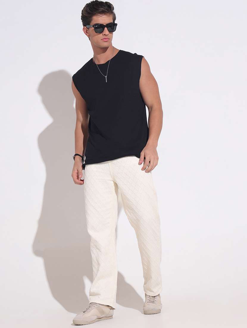 men plain mid rise full length jeans - 22396200 -  Standard Image - 4
