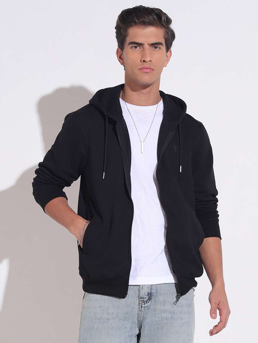 men solid long sleeve regular fit sweatshirt