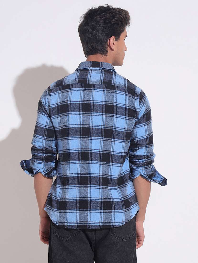 Men Checkered Long Sleeve Regular Fit Shacket - 22396205 -  Standard Image - 4