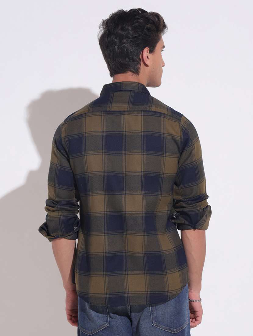 men checkered long sleeve regular fit shacket - 22396206 -  Standard Image - 4
