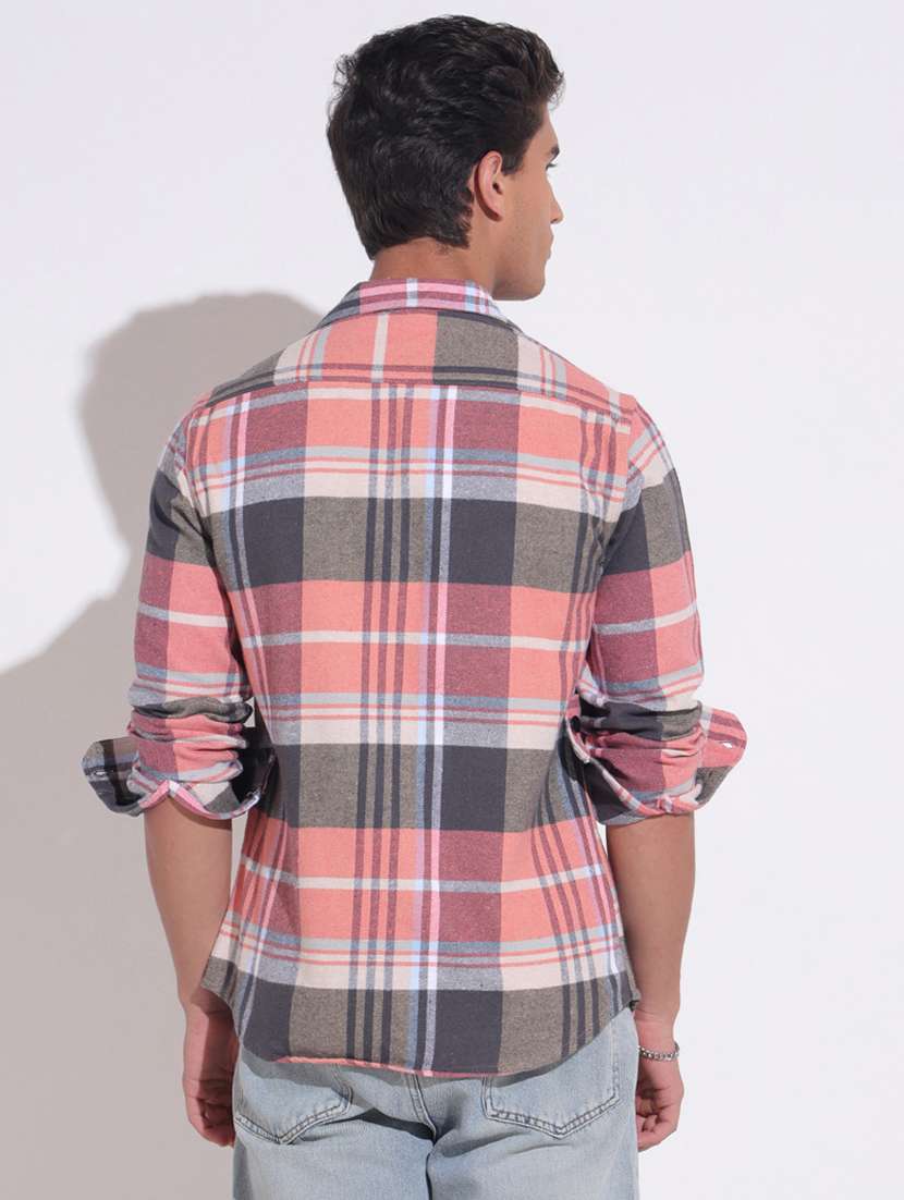 men checkered long sleeve regular fit shacket - 22396208 -  Standard Image - 4