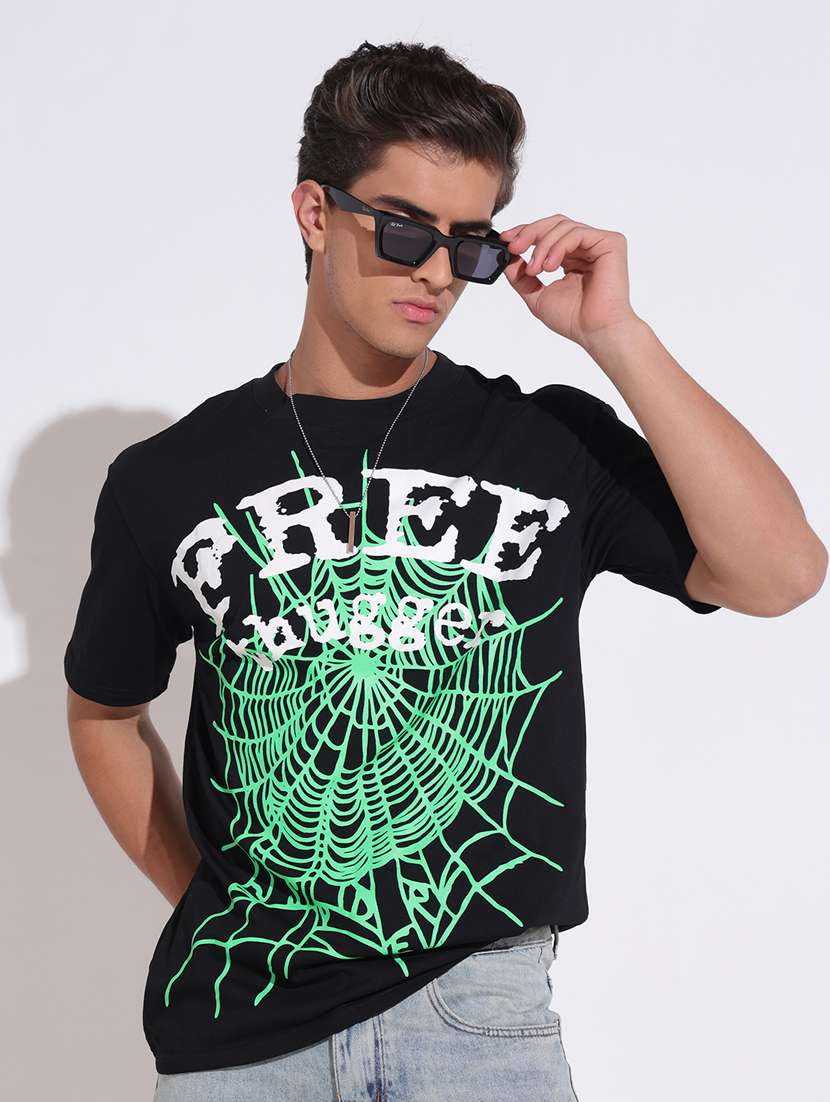men printed short sleeve oversized t-shirt