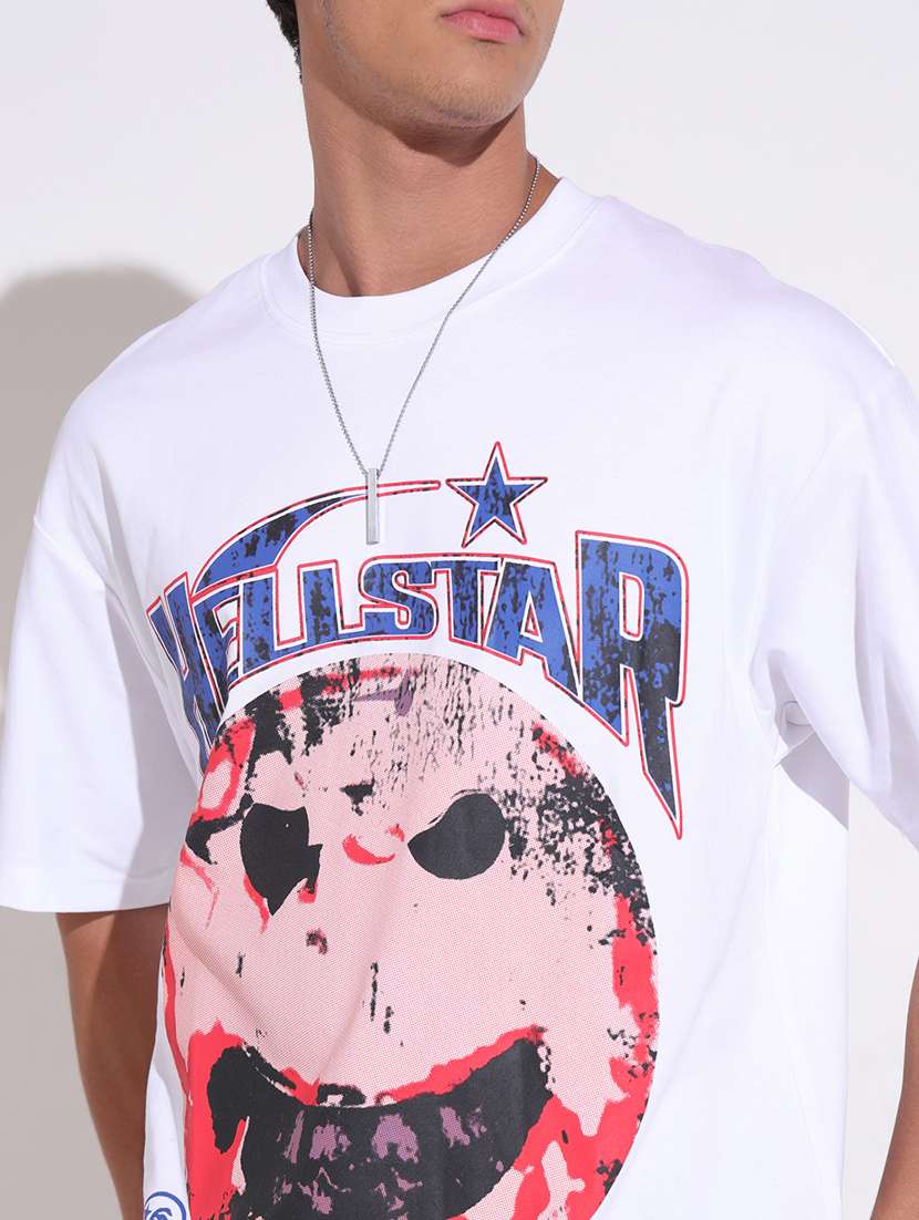 men printed short sleeve oversized t-shirt - 22396212 -  Standard Image - 1