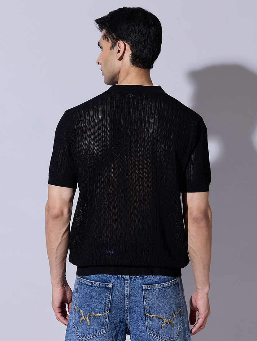 men self design short sleeve regular fit polo t-shirt - 22396215 -  Standard Image - 4