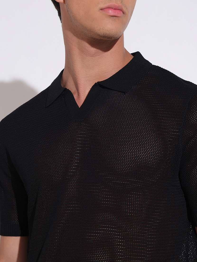 men self design short sleeve regular fit polo t-shirt - 22396217 -  Standard Image - 1