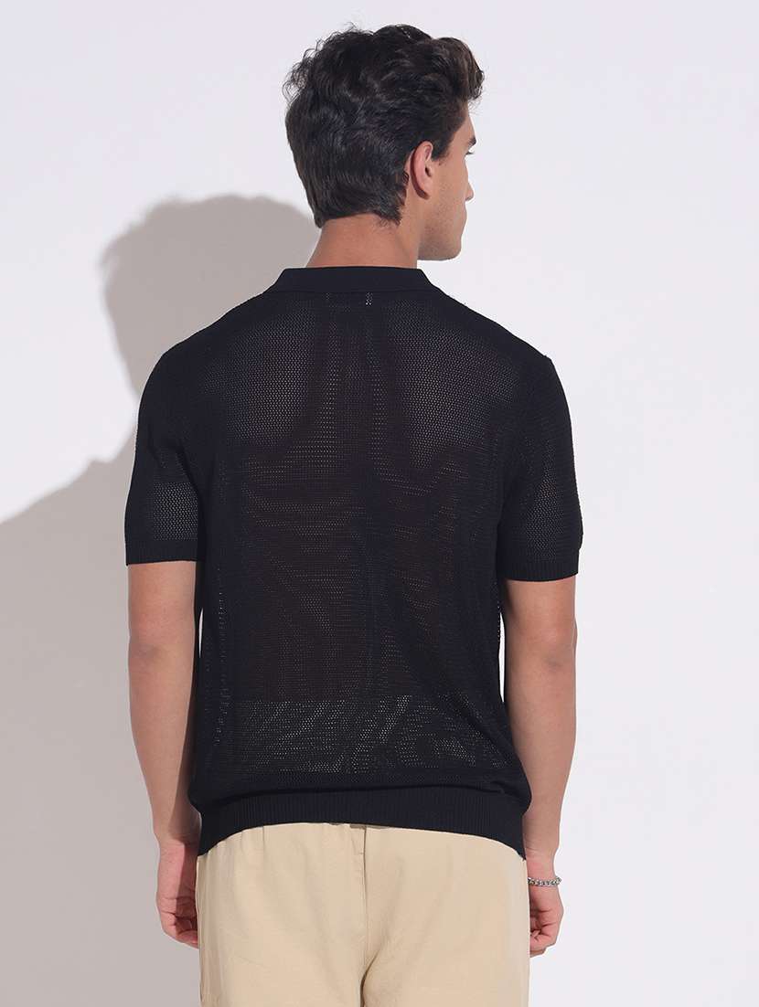 men self design short sleeve regular fit polo t-shirt - 22396217 -  Standard Image - 4