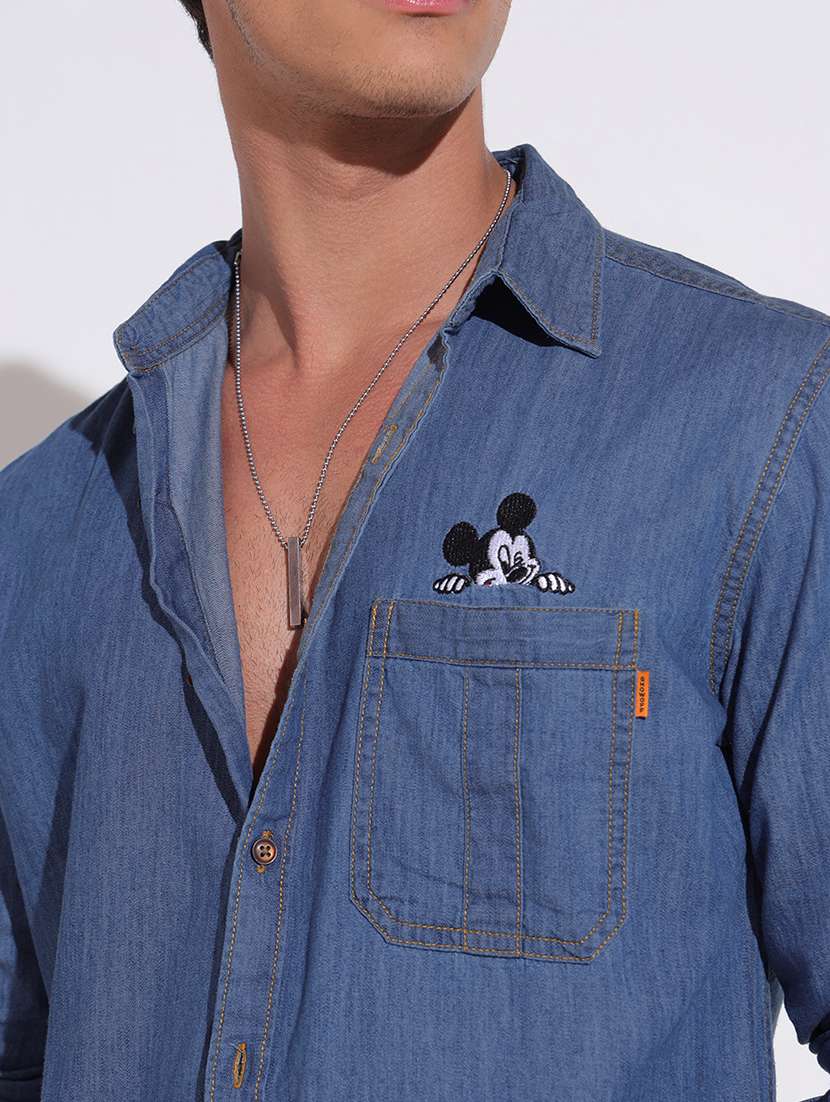 men solid long sleeve regular fit casual shirt - 22396261 -  Standard Image - 1