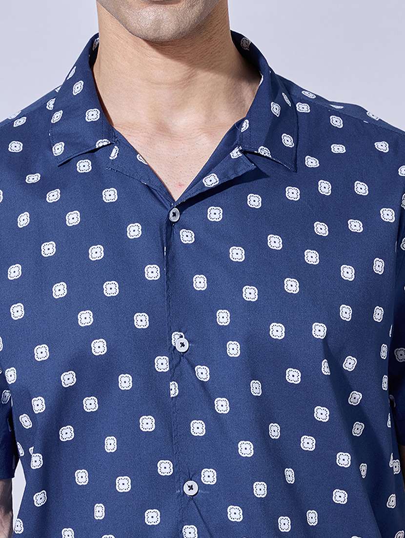 men printed short sleeve regular fit casual shirt - 22396279 -  Standard Image - 1
