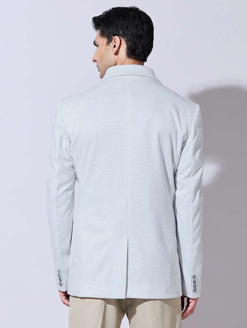 men printed lapel collar single breasted blazer - 22396309 -  Standard Image - 4