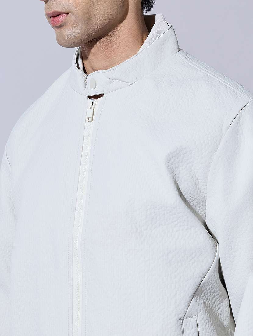 men solid long sleeve bomber jacket - 22396328 -  Standard Image - 1